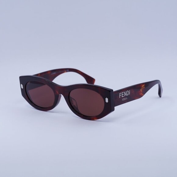 NEW FENDI FE40125F 54S SHINY RED HAVANA WOMEN SUNGLASSES FENDI NEW FENDI FE40125F 54S SHINY RED HAVANA WOMEN SUNGLASSES  main image 4